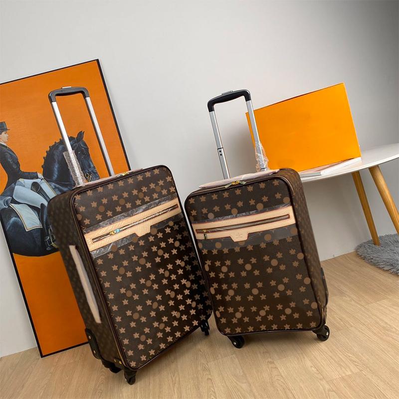 Designer Suitcase Men Women Fashion Travel Bag Large Capacity Designer Luggage Zipper Trolley Case Leather Old Flower Boarding Case