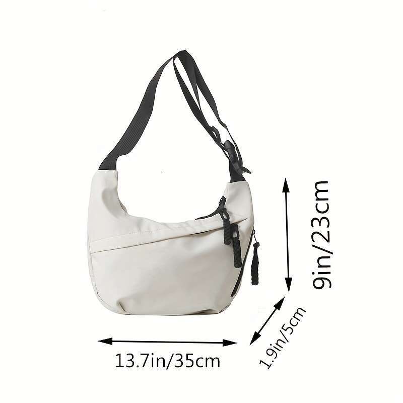 Women's Fashion Mini Crossbody Phone Casual Nylon Shoulder Shell Bag, Lightweight Adjustable Strap Zippered Closure