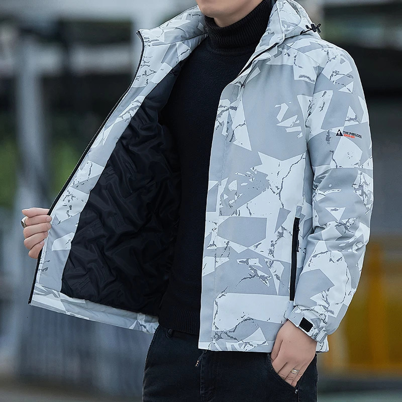 Winter Jacket for Men Waterproof Plus Size 5XL Parka with Hood Clothing Zip Up Puffer Thick Warm Coats 241115