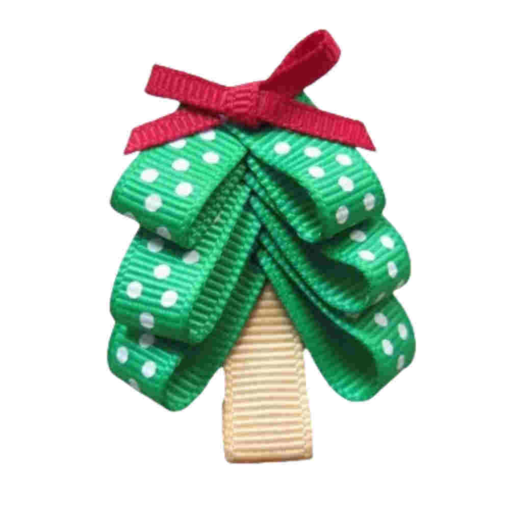 Girls Baby Christmas Tree Hair Clip Accessories Kids Children's 2 Inch Bows Flower Headband Renda Bowknot Hairpin Xmas Barrettes Headwear 10PCS H