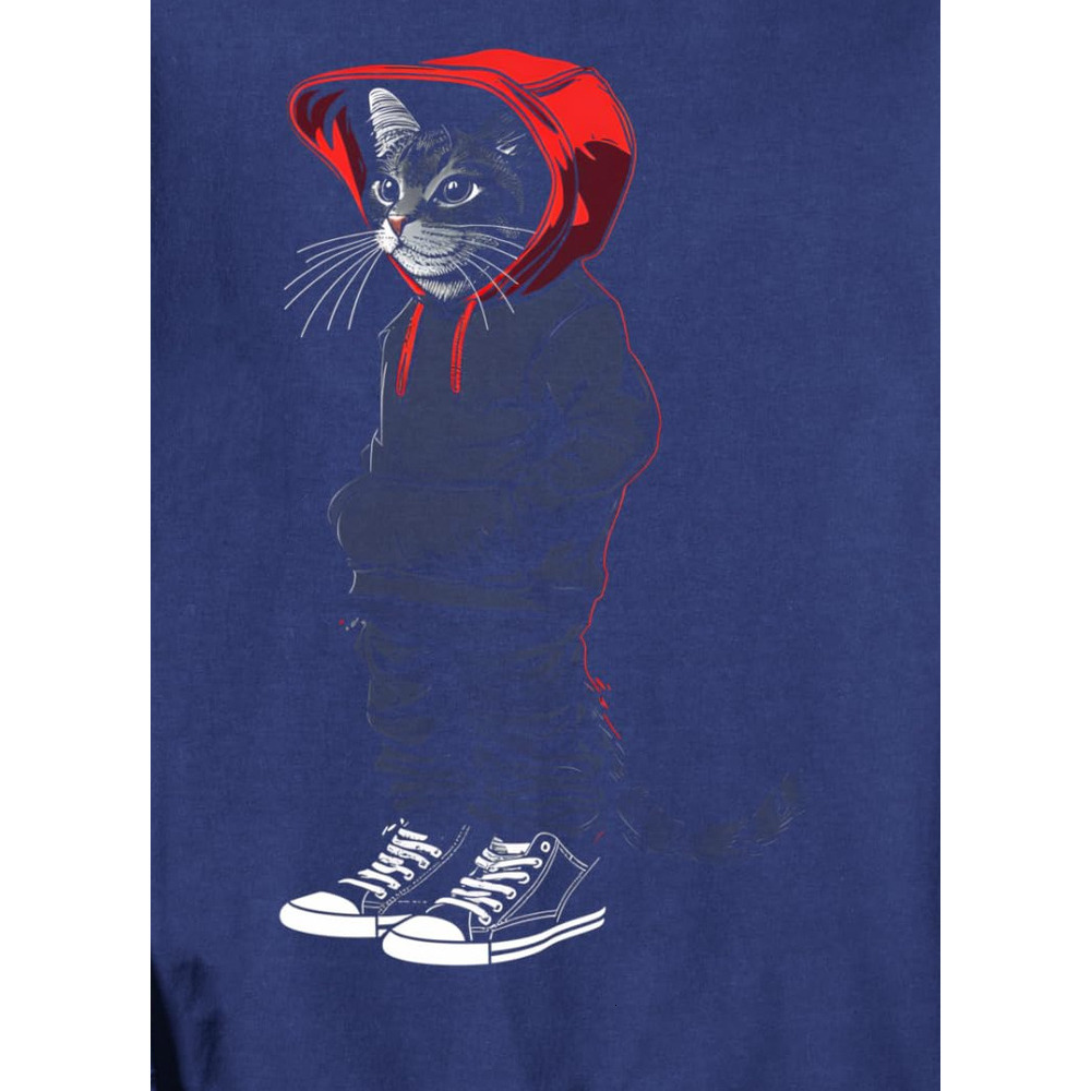 Long Sleeve Shirts for Men sweatshirt Cat Lover Cat Hipster Kitten Owner Design Graphic Tees Sweatshirt T shirt Tee Streetwear Casual tops clothes