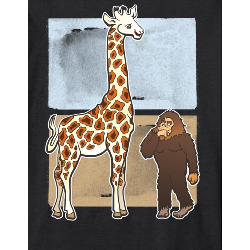 Long Sleeve Shirts for Men sweatshirt Adorable Giraffe Bigfoot Animal Lover Funny Gift Long Sleeve T-Shirt T shirt Tee Streetwear Casual tops clothes 