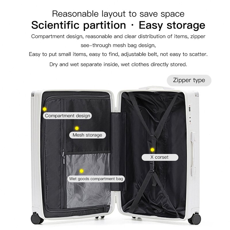 sushimu Carry On Lage with Cup Phone Holder Hard Shell Rolling Travel Suitcase with Spinner Wheels 20 24 26 Inch O18J#