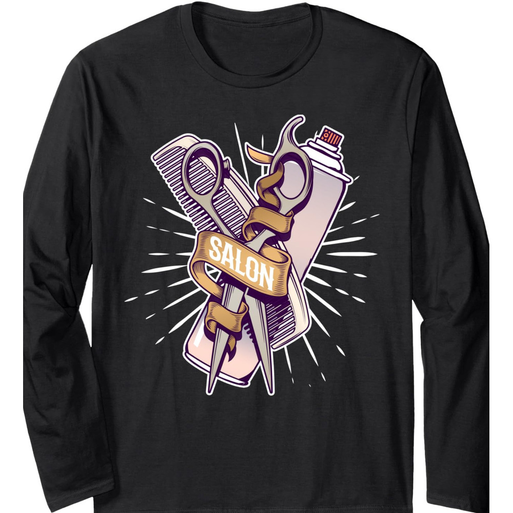 Long Sleeve Shirts for Men sweatshirt Funny Hairdresser Salon Styling Equipment Gift Long Sleeve T-Shirt T shirt Tee Streetwear Casual tops clothes