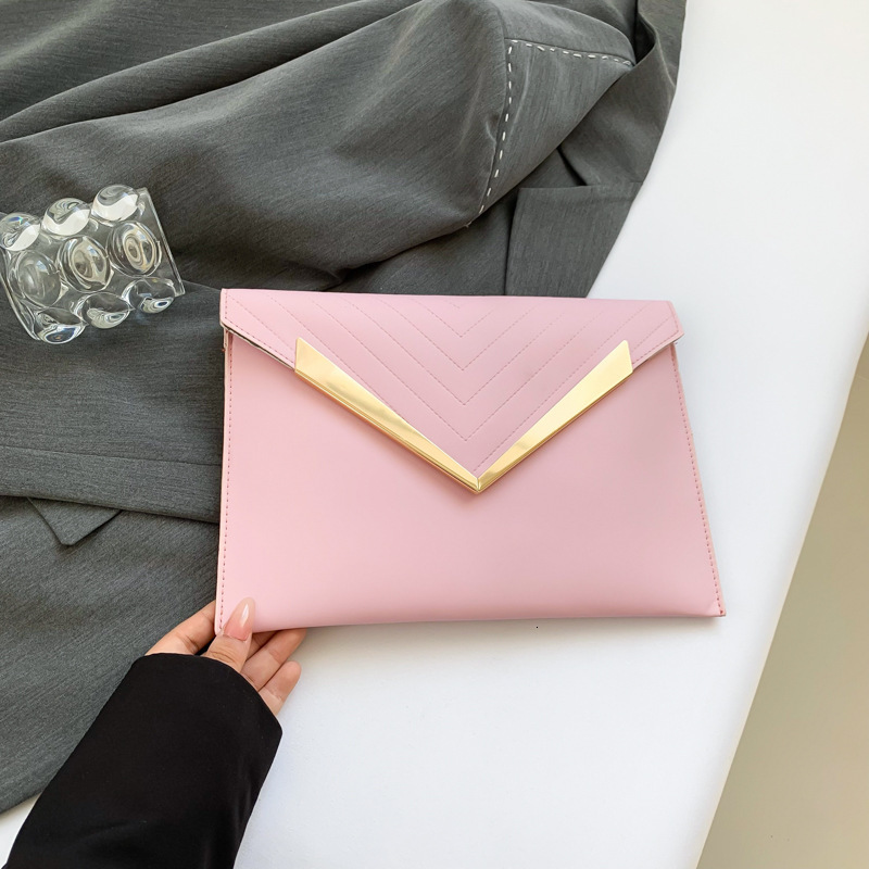 High appearance niche design women's handbag designer new fashionable and western-style twill embroidery line mobile envelope bag