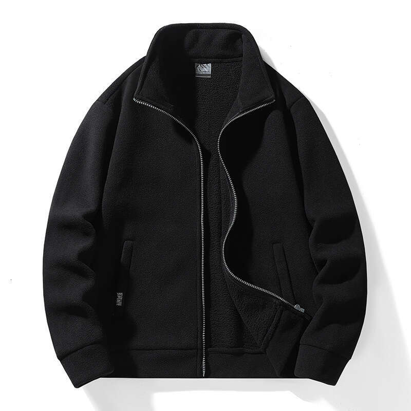 New For Men, Made Of Fleece Thickened Fleece, Hoodie, Men's And Women's Top, Stand Up Collar Cardigan, Casual Jacket