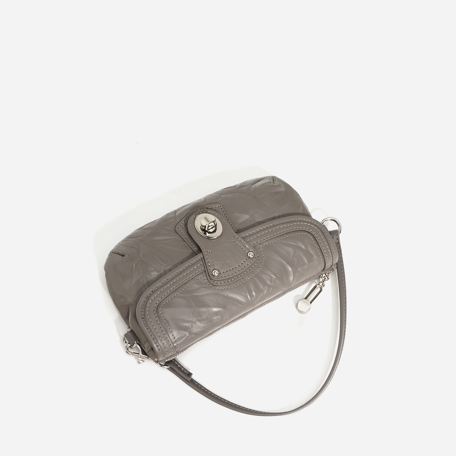 Street Fashion Designer Handbags With Top Handle Small Size Cowhide Leather Pleated Crossbody Bags dddmymoon