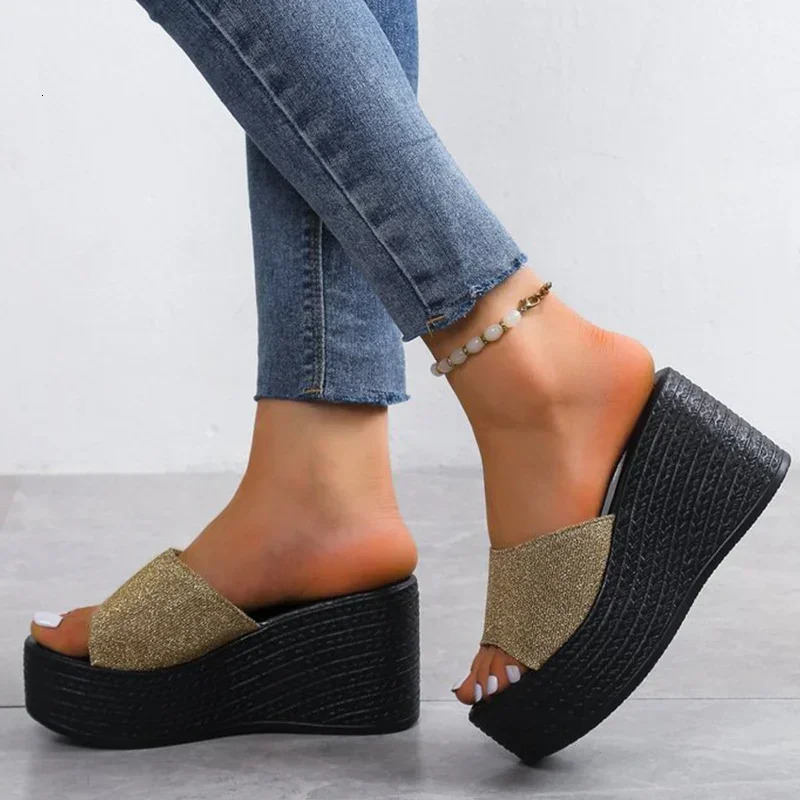 Shoes Women Slippers Soft Bottom Wedge Heels Sandals Summer Shoes For Women Platform Sandals Wedges Zapatos Mujer Footwear 241114