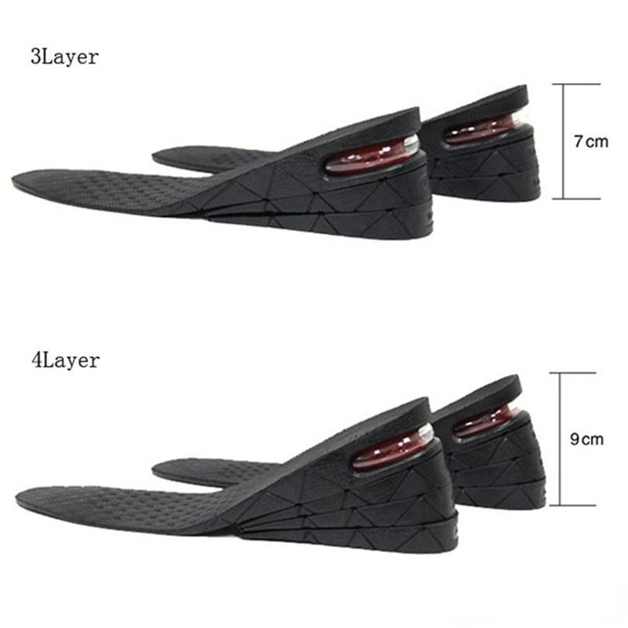 Dropshipping 3-9cm Height Increase Insole Cushion Height Lift Adjustable Cut Shoe Heel Insert Taller ShockArch Support Absorbant Foot Pad