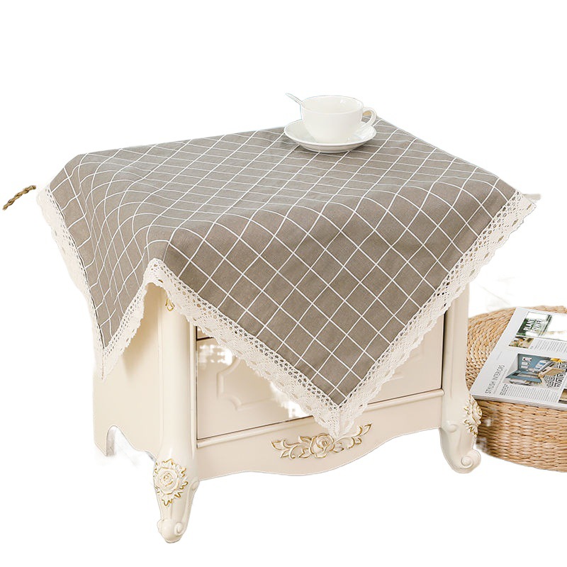 W306 cotton and linen tablecloth fabric rural small fresh living room