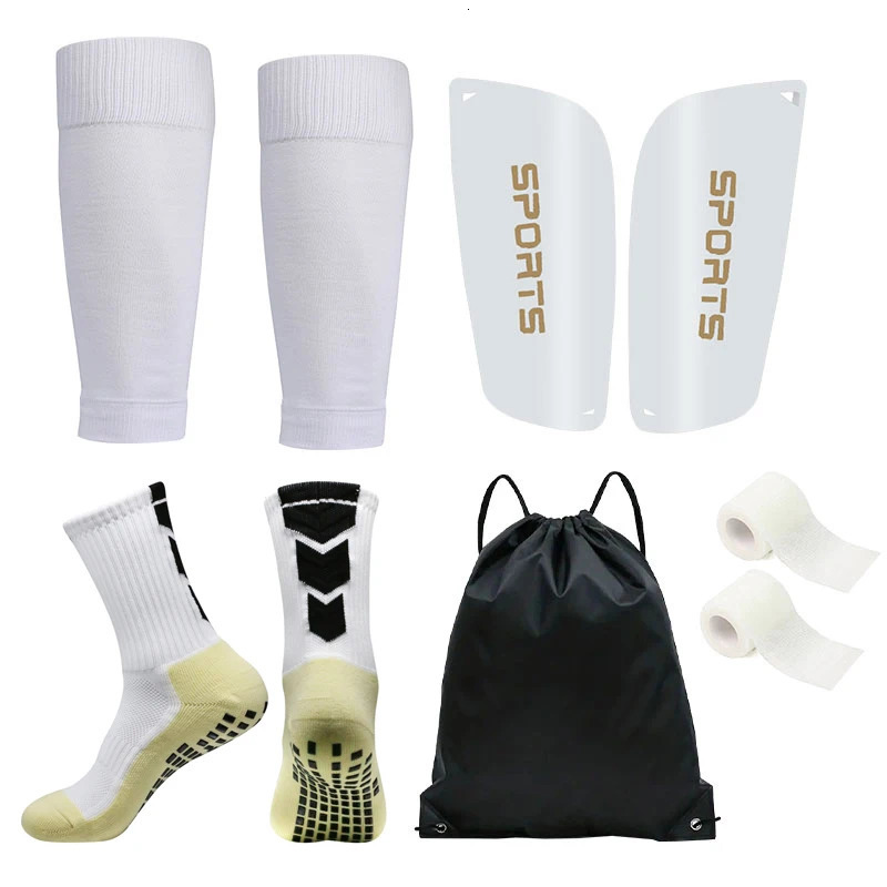 5PCS Set Drawstring Ball bag Football Sock Men Women Leg Guards Shin Pad for Sports Training Cover Grip Soccer Socks Bandage 241114