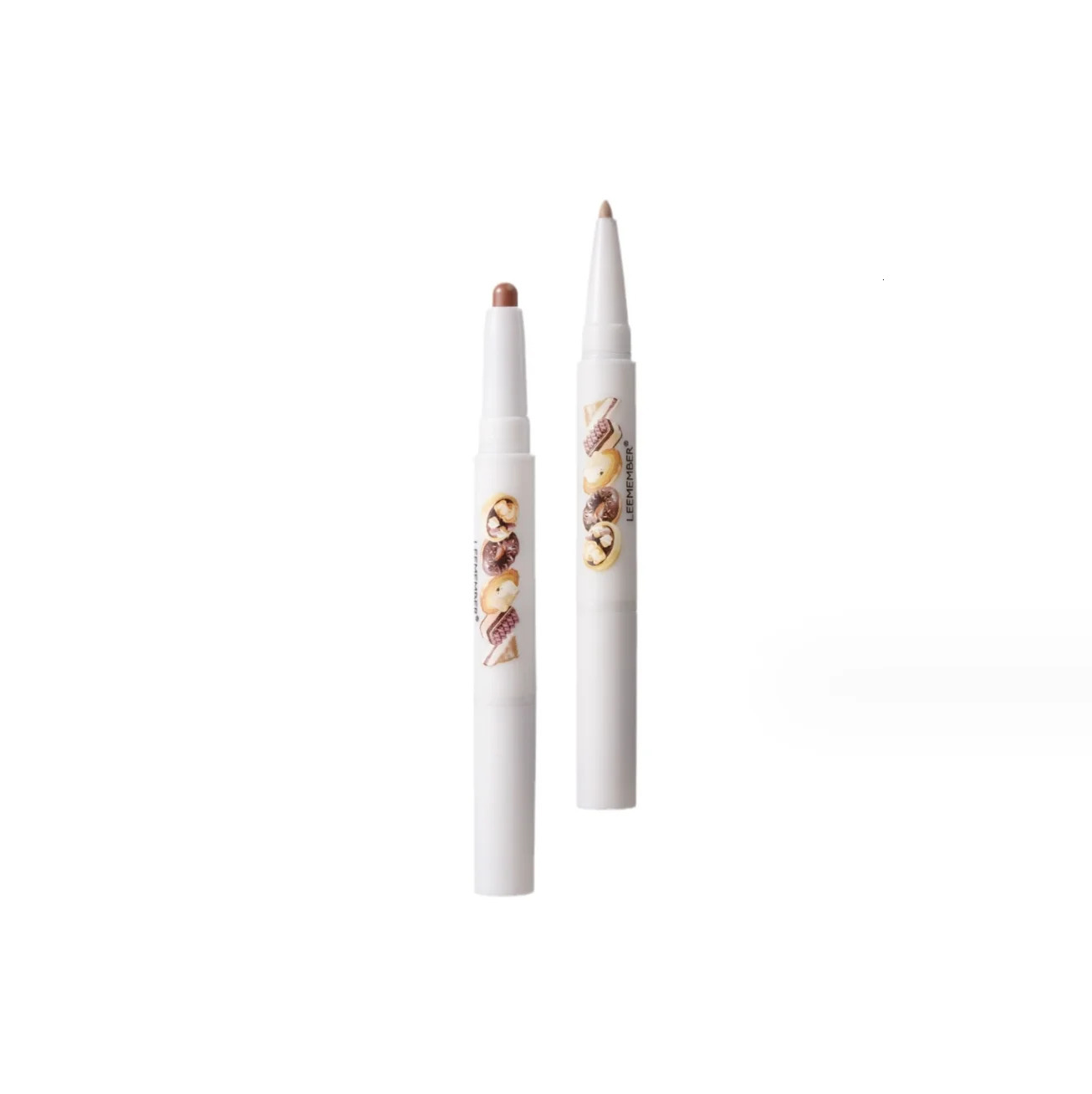 LEEMEMBER Lip Liner Bear Bakery Collection Lipstick Pencil Natural Coverage And Change Lip Color Double-Ended Lip Makeup 240412
