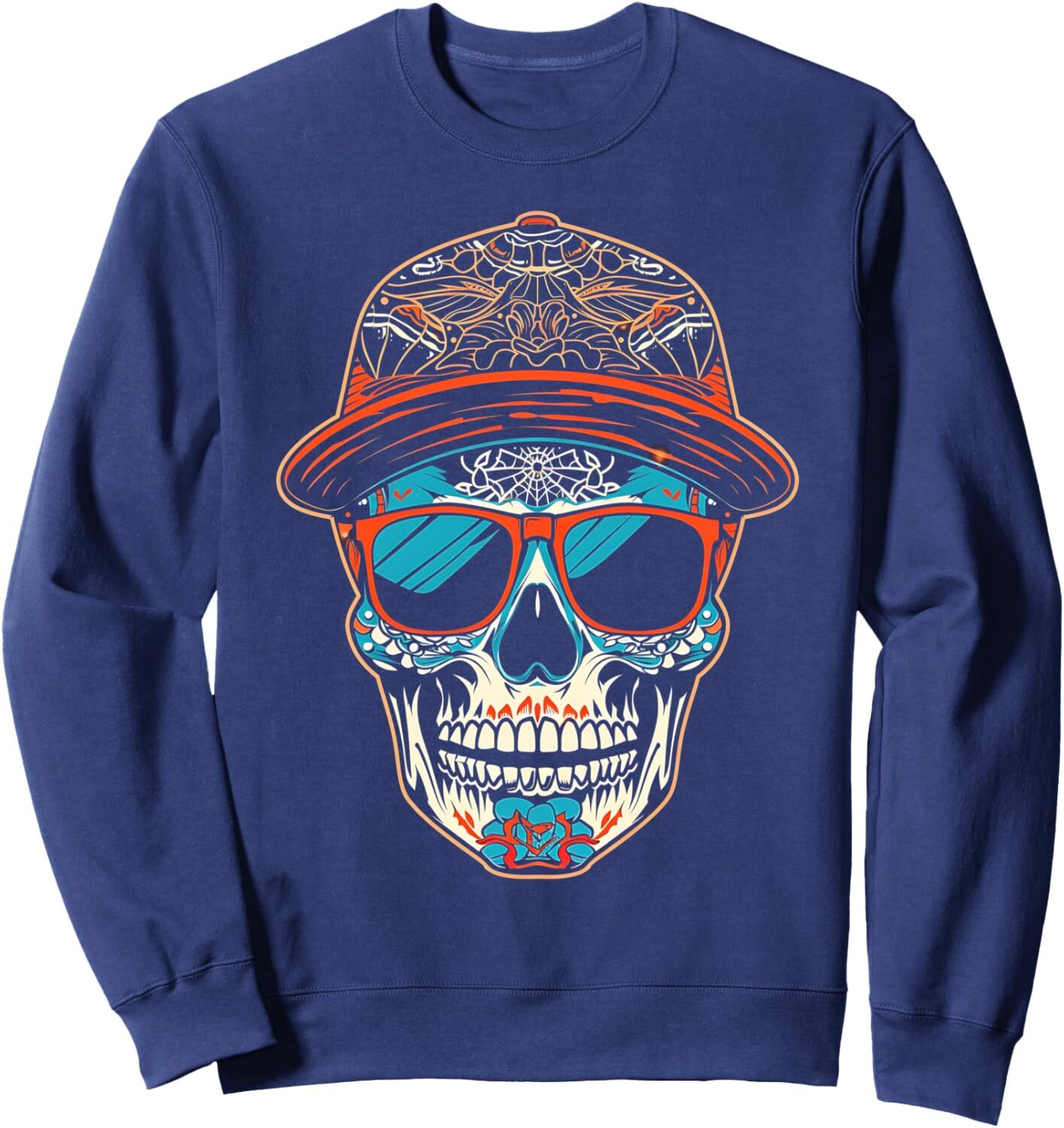 Long Sleeve Shirts for Men sweatshirt Skull Sunglasses Cool Skeleton Skull Gift Graphic Tees Sweatshirt T shirt Tee Streetwear Casual tops clothes