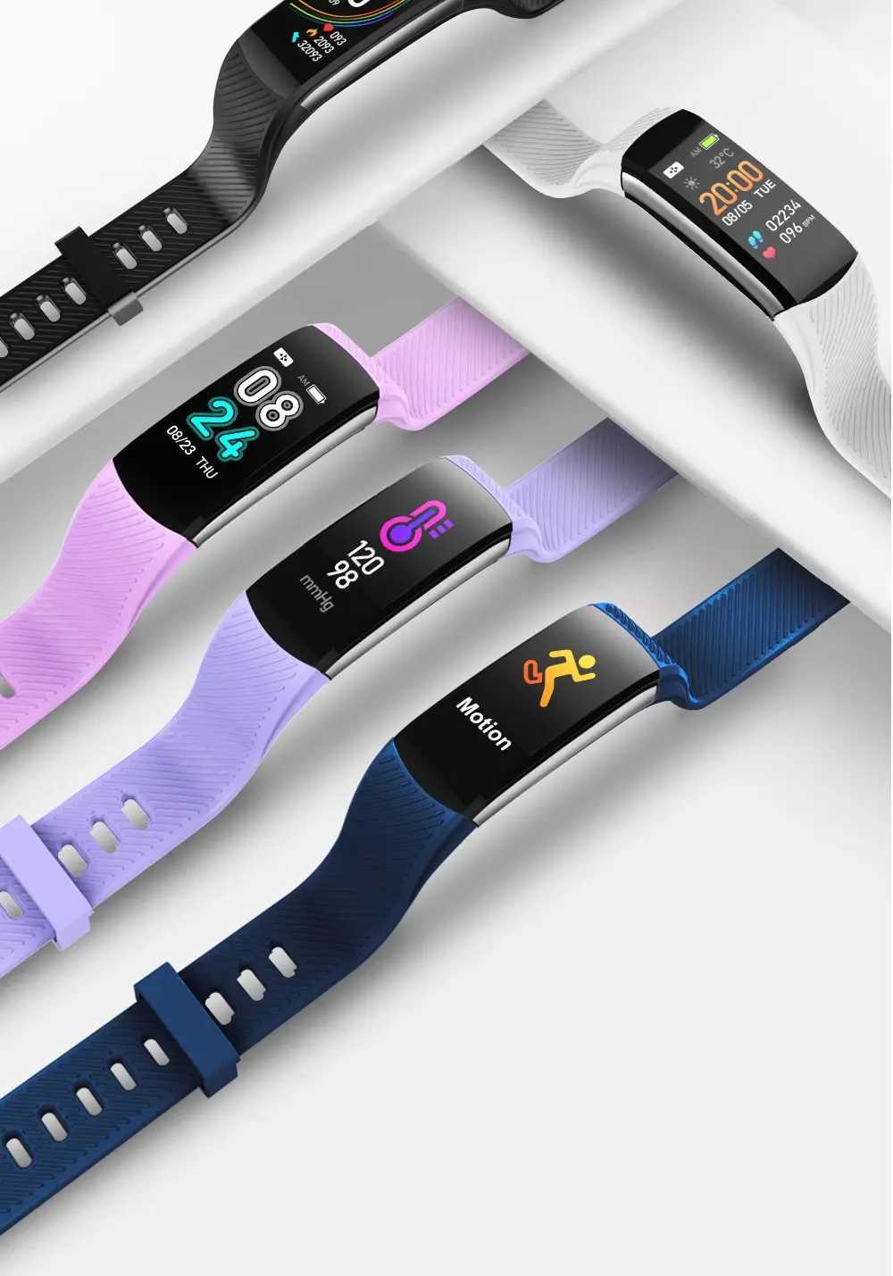 Smart Watch 0.96 inch Fashion Fitness Tracker Activity Rate Sleep Health Exercise Bracelet Mens Watch Y241114