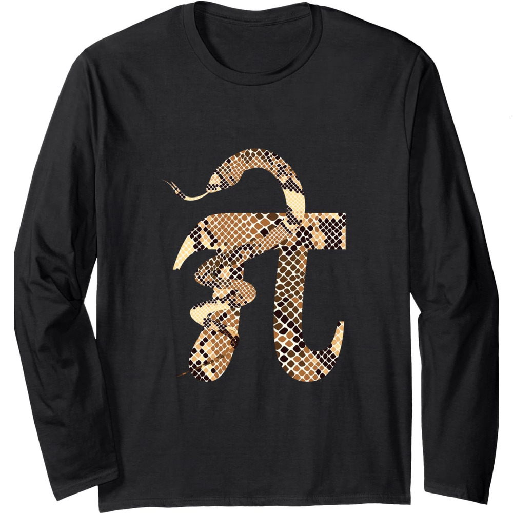 Long Sleeve Shirts for Men sweatshirt Pi Thon Snake Math Science Happy Pi Day Funny Gift Long Sleeve T-Shirt T shirt Tee Streetwear Casual tops clothe