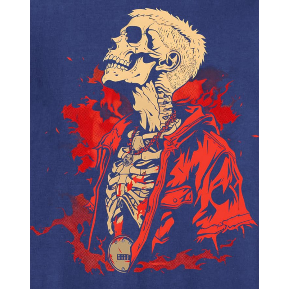 Long Sleeve Shirts for Men sweatshirt Skeleton Guitarist Halloween Costume Outfit Graphic Tee Sweatshirt T shirt Tee Streetwear Casual tops clothes