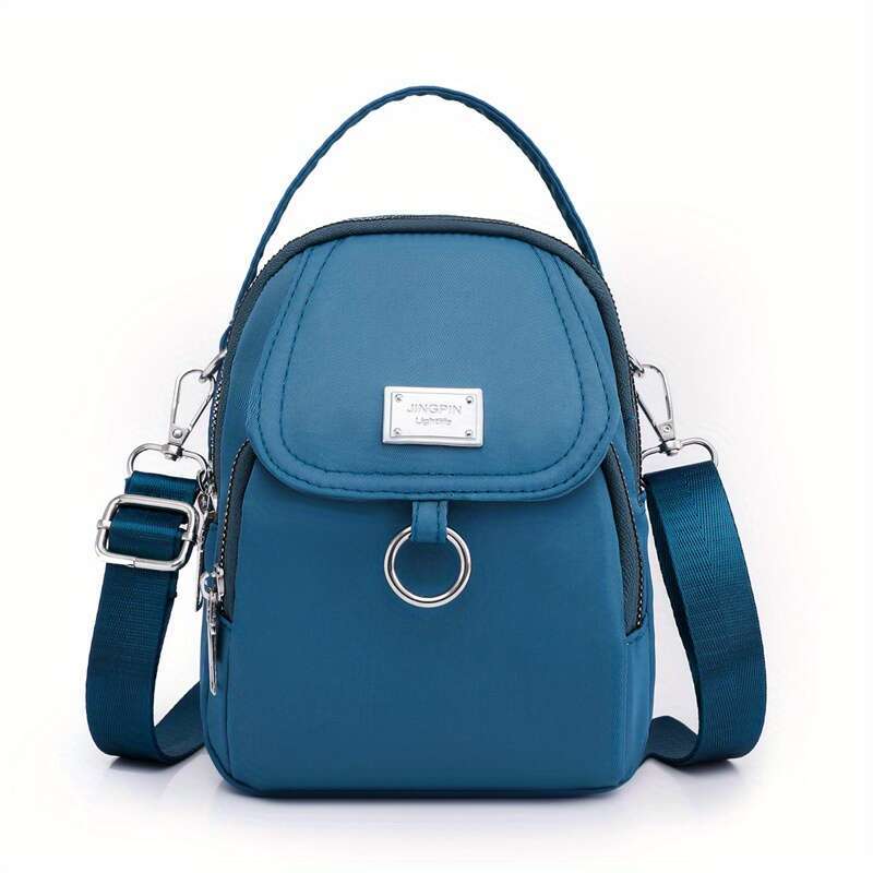 Solid Color Zipper Crossbody Bag, All-Match Coin Purse, Women's Shoulder Bag For Shopping