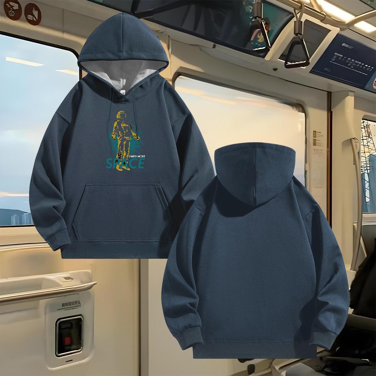 DIY Customized Unisex Sweatshirts Spring Autumn Brand Men's Hooded Sweatshirt Drawstring Long Sleeve Anime Print Pullover Hoodie Warm Fleece