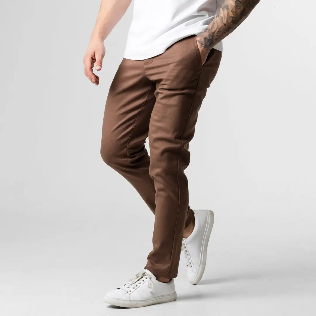 Mens Pants Active Chinos Comfortable Long Fashion Slim Fit Ankle Length Casual Soft Breathable Fabric Mid Waist Communicating W 241115
