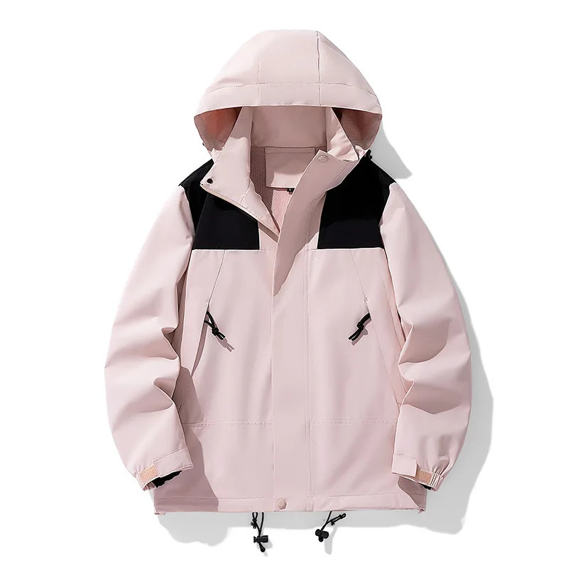 Fashion Color Splicing Thin Charge Jacket Windproof Waterproof Men Women Outerwear Spring Autumn Outdoor Basic Coats Clothes 241114