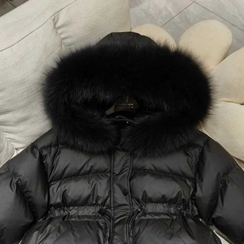 Girls down and cotton jacket windproof coat brown winter autumn warm cotton Christmas gift childrens clothing X241115