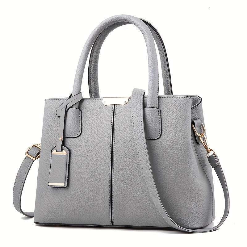 1pc, Fashionable Large Capacity Tote Handbag, Casual Style, PU Leather, Versatile Shoulder & Crossbody Bag