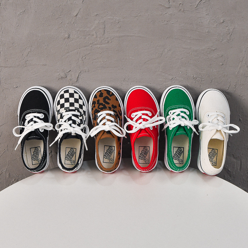 Kids Leopard Canvas Shoes Toddler Boys Girls White Sport Shoes Casual Children Sneakers Soft Sole Flat School Shoes Cutefeet Board Shoes Big Size 19 -