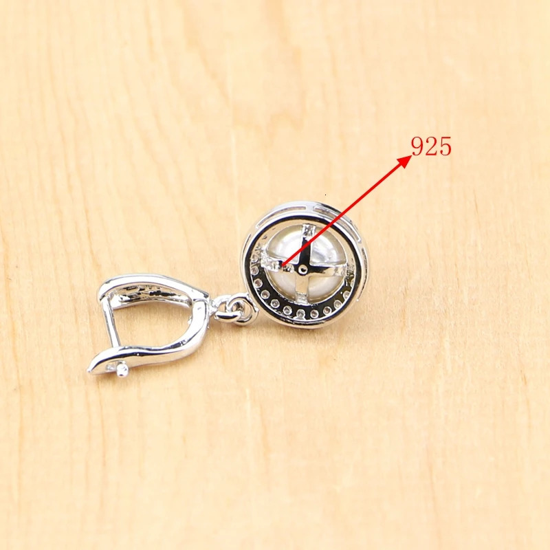 Pearl with Pearl 925 sterling silver jewelry set suitable for women pendant earrings rings necklace set free gift box direct 241115