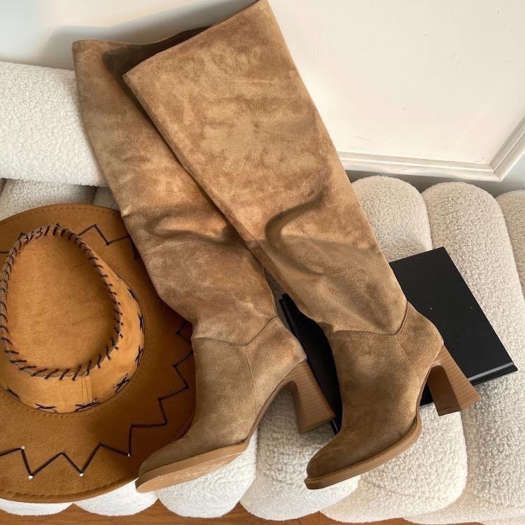 New Thick heeled High heeled Boots High heeled Knight Boots.