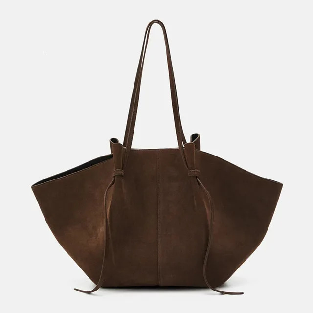 designer bag Designer Brown Coffee Color Handbag Brand Fashion Suede Retro Wing High Quality Large Capacity Shoulder New High-End Tote Bag Denim