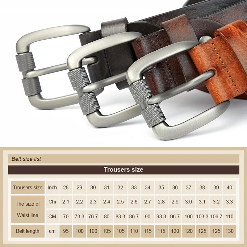 MEDYLA Mens Leather Belt Retro Pin Buckle Natural Belt Waist Belt Mens Cowboy Belt 24-hour Delivery 241115