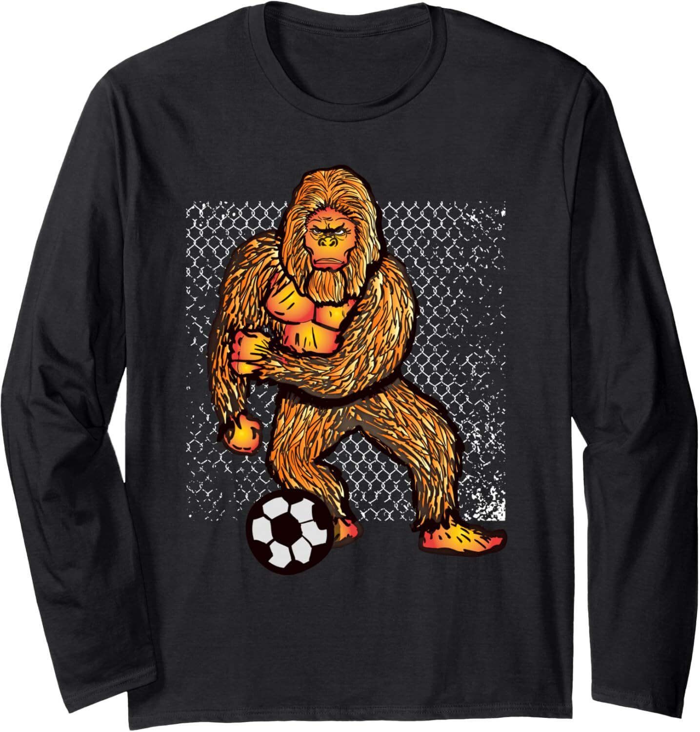 Long Sleeve Shirts for Men sweatshirt Bigfoot Playing Soccer For Soccer Players Funny Gift Long Sleeve T-Shirt T shirt Tee Streetwear Casual tops clot
