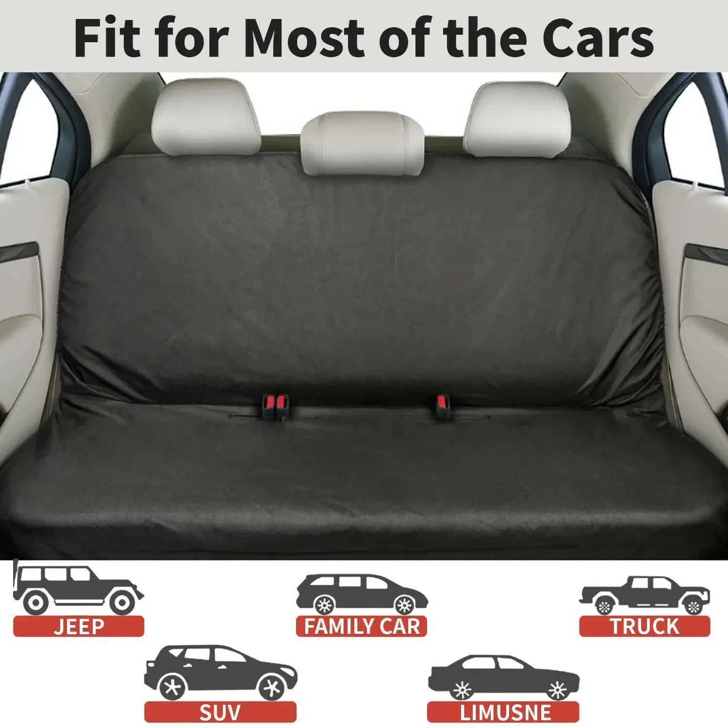 Dog Car Seat Covers Heavy Duty Waterproof Car Rear Back Seat Cover Black Pet Dog Protector Universal z241115