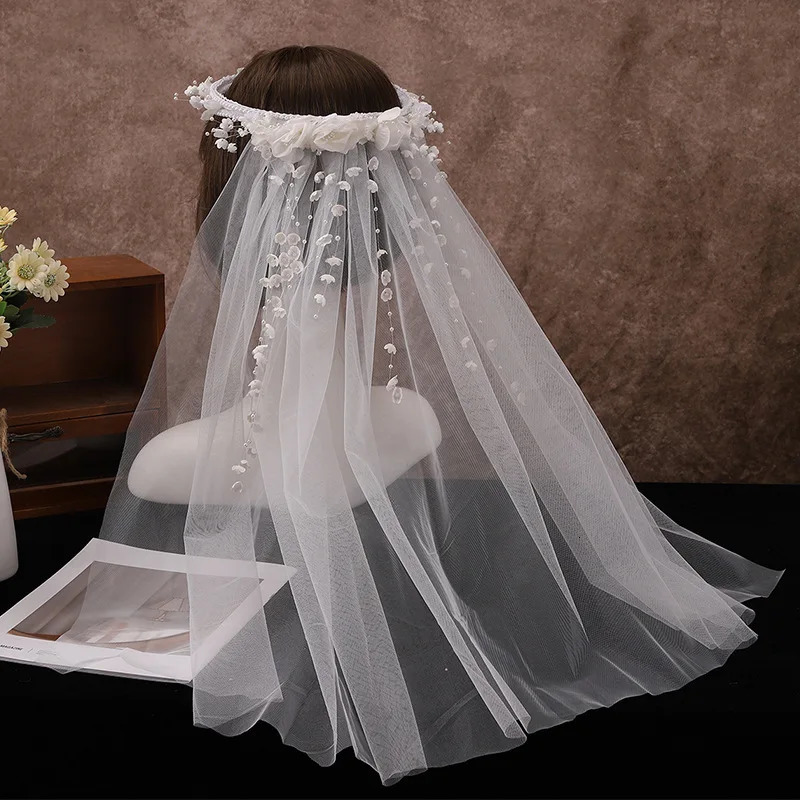 Wedding Veil White Ivory Cathedral Wedding Veil Long Lace Edge Bridal Veil with Comb Wedding Accessories Bridal Veil 241115