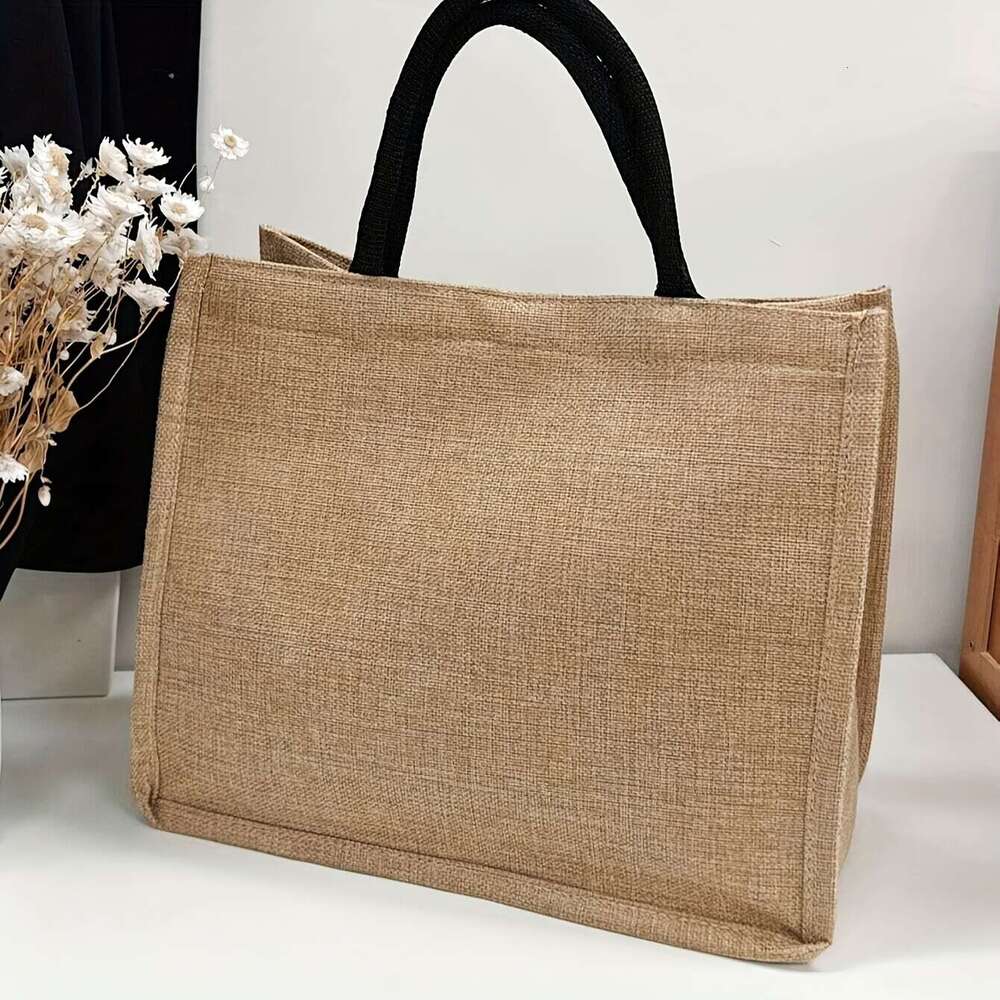 Trendy Letter Print Tote Bag Spacious Stylish Handbag Perfect Gift Moms & Grandmas - Durable, Versatile Design for Everyday Use