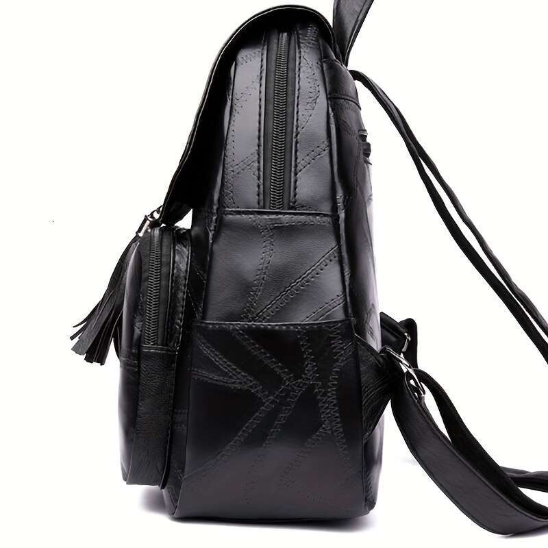 Women's New Soft PU Leather Student Bag, Lady Travel Backpack (Zipper Direction Assorted Varieties)