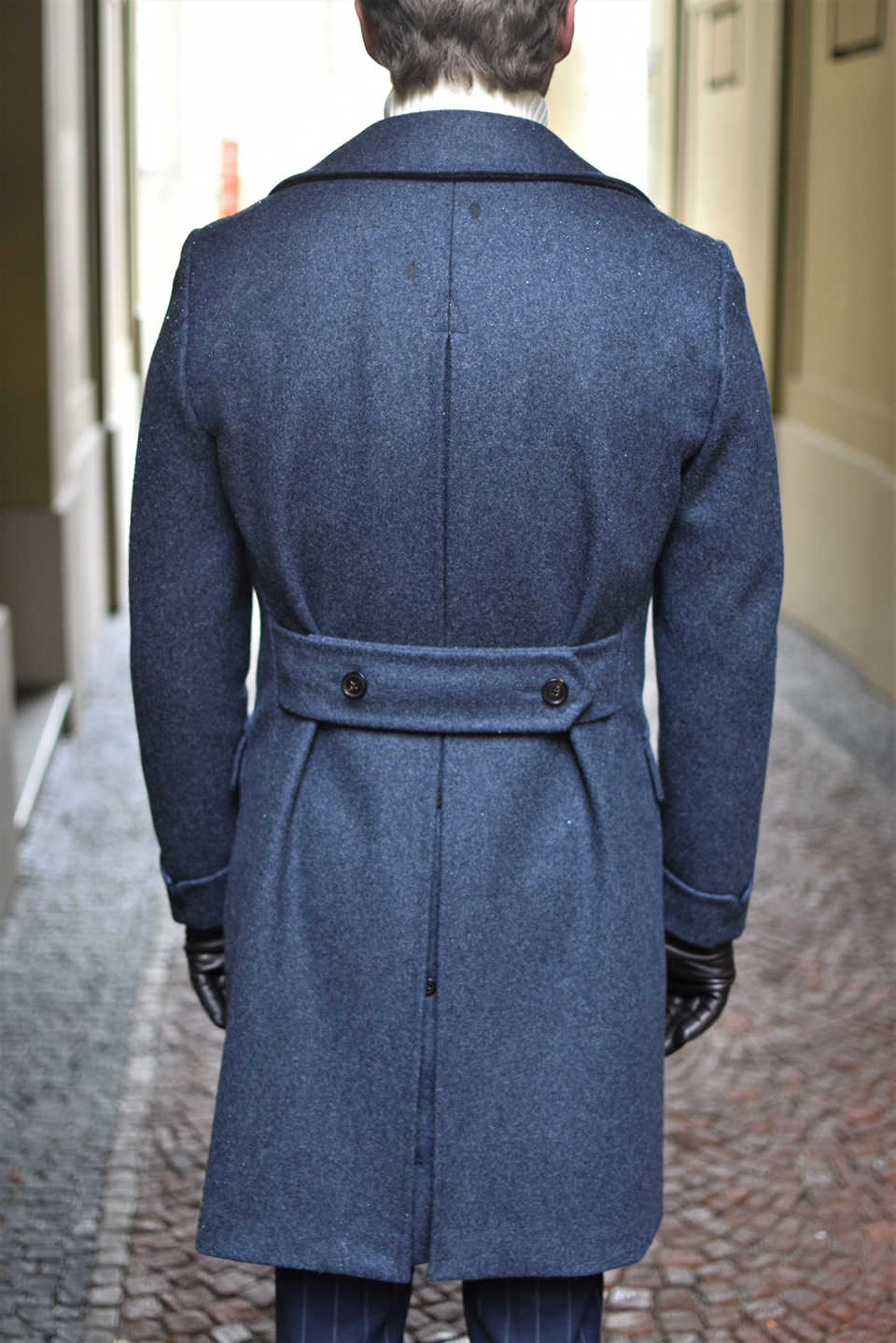 Handsome Men's Woolen Overcoat Notched Lapel Blazer Windbreaker Autumn Winter Special Design Oovercoat Custom Made Plus Size Jacket