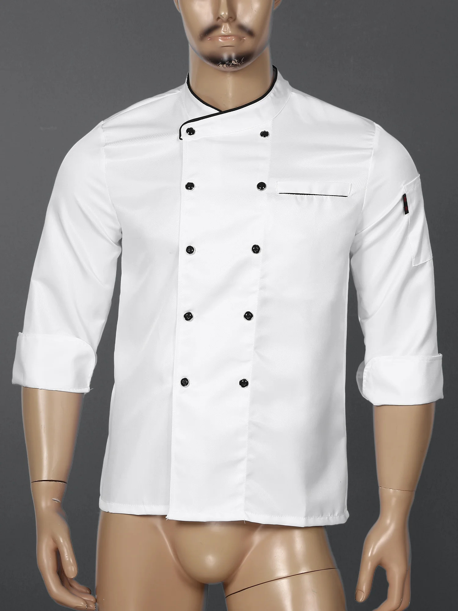 Unisex Chef Restaurant Jacket Short Long Sleeve DoubleBreasted Coat Men Women Canteen el Kitchen Bakery Work Uniform 240412