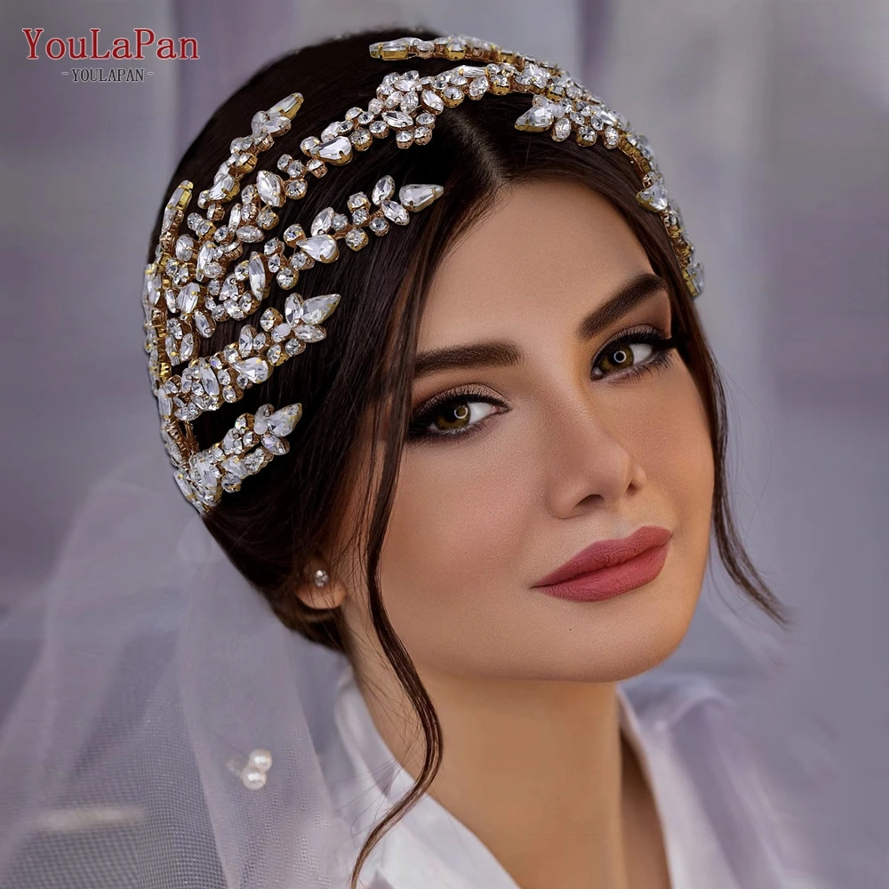 YouLaPan HP425 Wedding Headwear and Crown Rhine Stone Wedding Hair Accessories Female Bridal Headwear Bridal Headband 241115