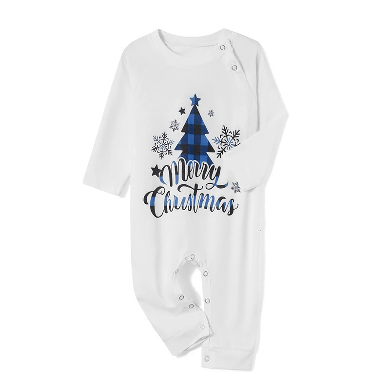Christmas Family Matching Pajamas Sets Christmas PJs Letter Print Top and Plaid Pants Jammies Sleepwear 241114