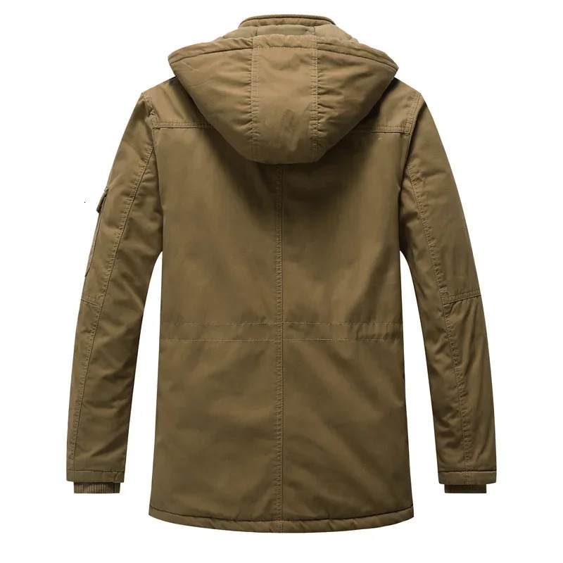 Winter Mid Length Mens Thickened Warm and Cold Resistant Cotton Jacket 241115