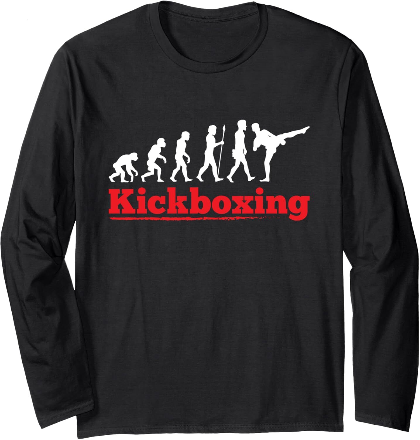 Long Sleeve Shirts for Men sweatshirt Kickboxing Evolution Boxing Workout Sport Funny Gift Long Sleeve T-Shirt T shirt Tee Streetwear Casual tops clot