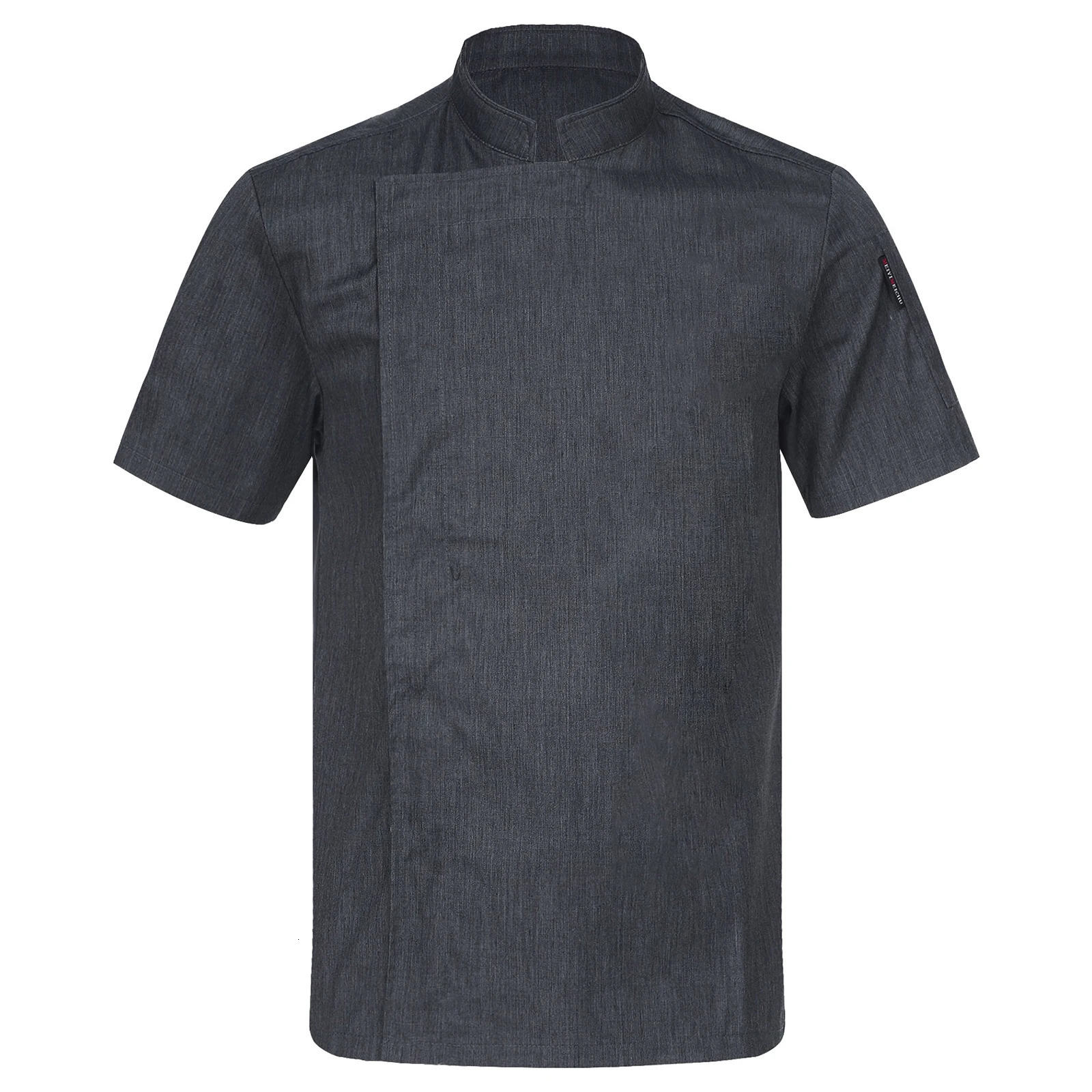 Unisex Men Women Breathable Chef Jacket Cooking Coats Short Sleeve Canteen Work Coat el Restaurant Uniforms Tops 240412