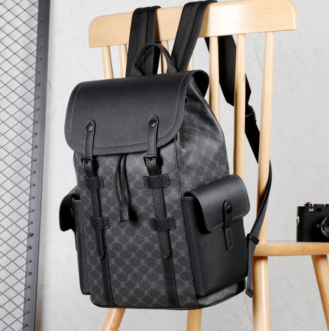 Classic Fashion bags Black Embossed Women Men pu leather Backpack Style Bags Duffel Bags Unisex Shoulder Handbags