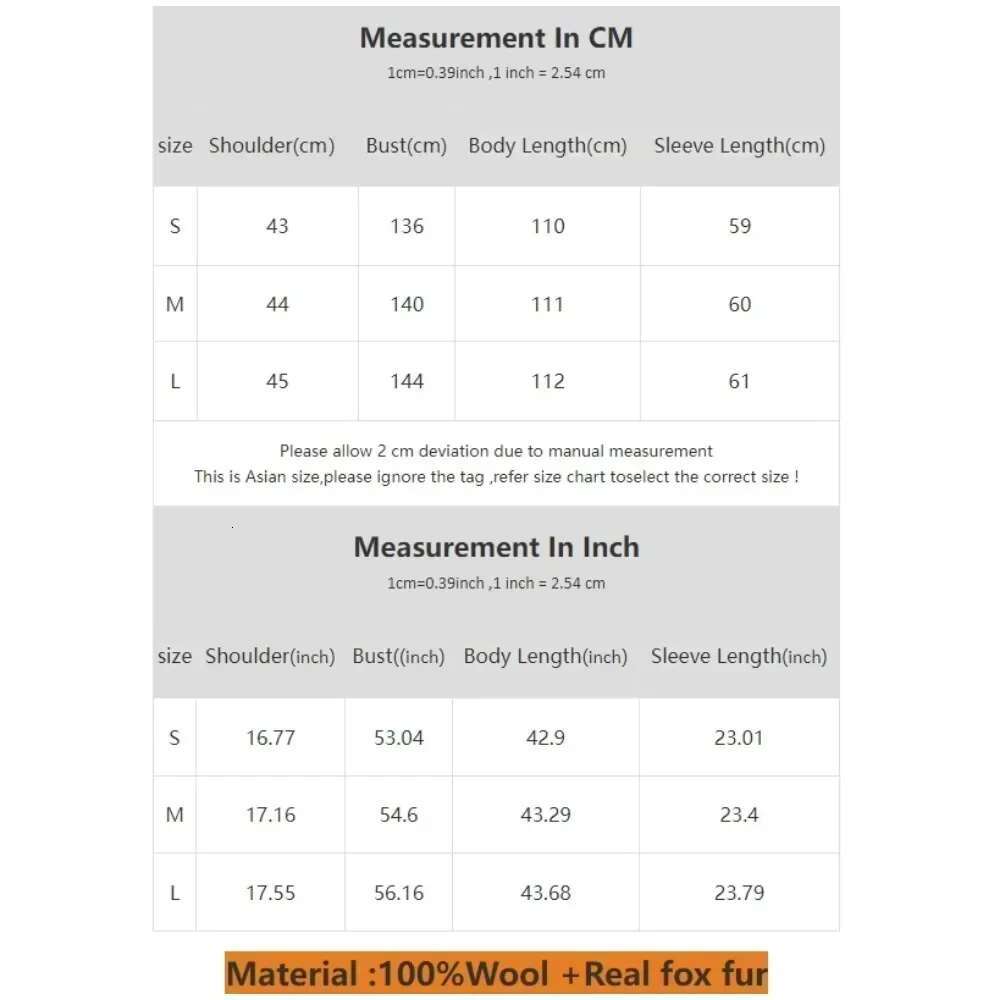 Cuffs Long Woolen Real Fox Fur Jacket Female 2024 Autumn Winter New Bathrobe Double-Sided Cashmere Coat Women