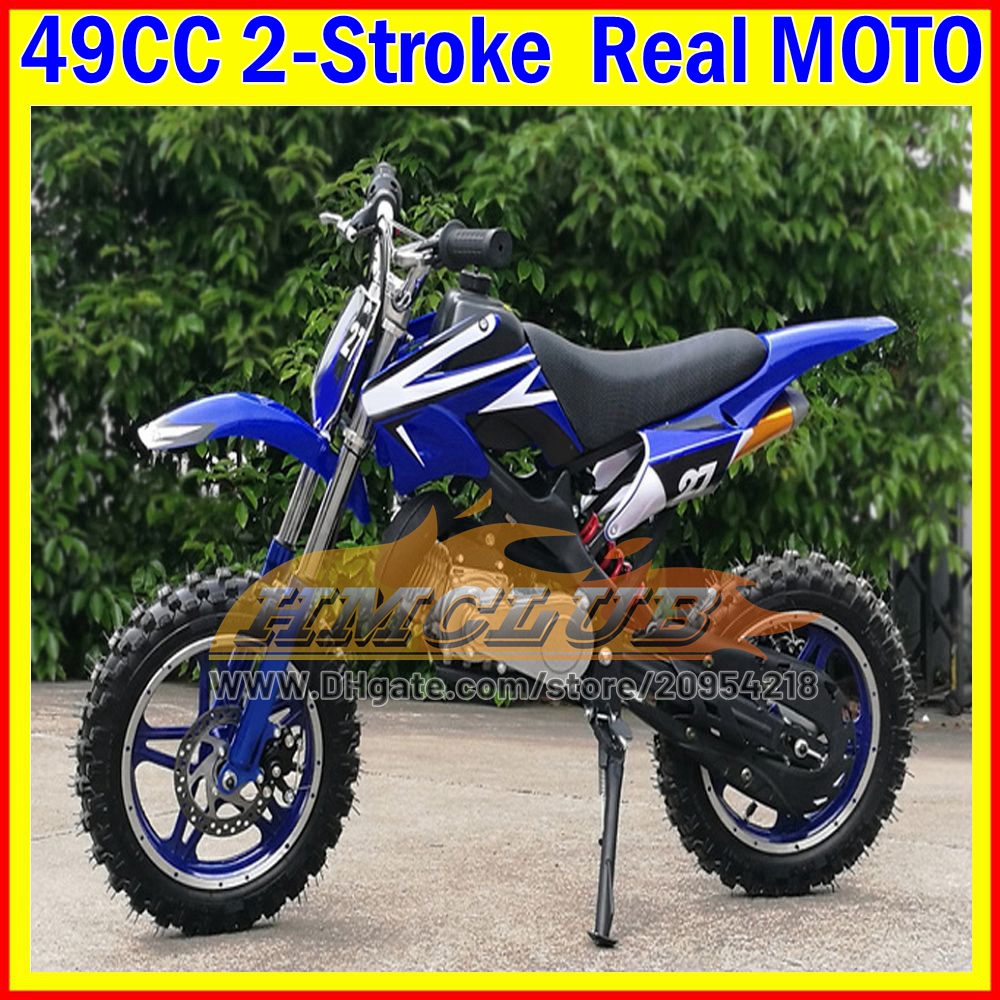 16Colors Real 49CC Dirt Bike Real Superbike MINI ATV off-road Vehicle Mountain Small Motorcycle 2Stroke Vehicle Hill bikes Beach Sports MOTO Boy Girl 