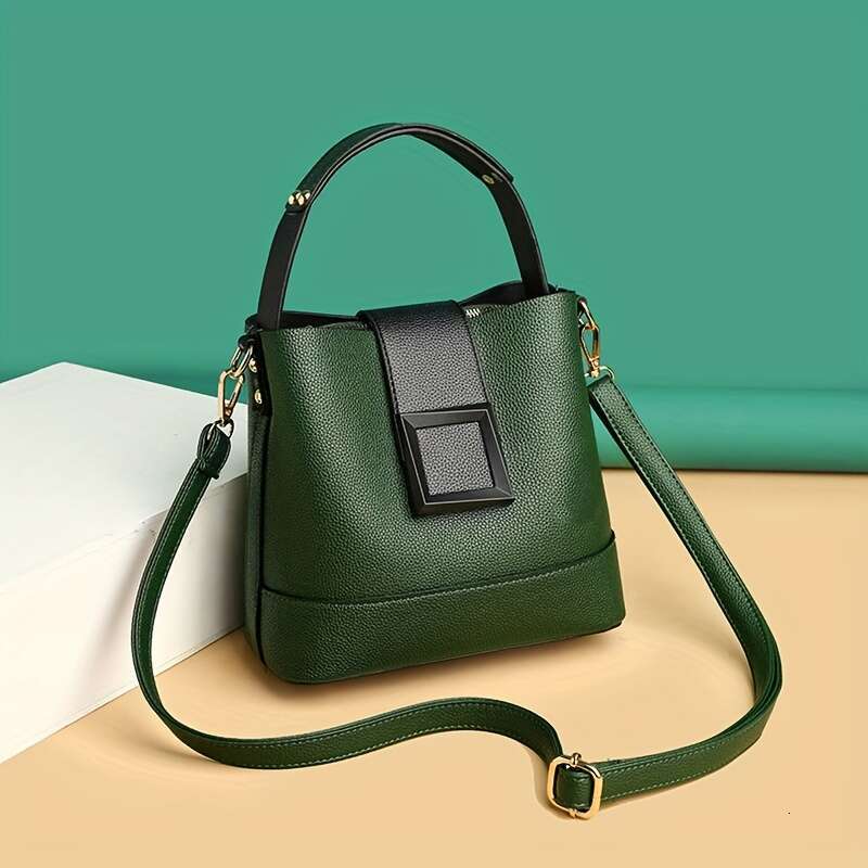 Chic Womens Bucket Bag Stylish Top Handle, Comfortable Shoulder Strap, Fashion-forward Design - Timeless Minimalist Style for the Modern Woman