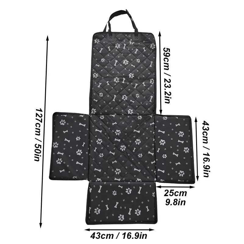 Dog Car Seat Covers Print Pet Dog Carrier Car Seat Cover Carry Cat Puppy Bag Car Travel Folding Hammock Waterproof Dogs Basket Pet Carriers z241115