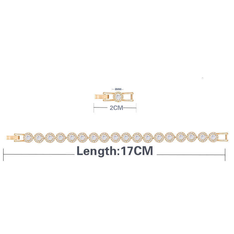 bracelet for women plated sier gold tennis necklace Austria crystal dia bracelets designer jewelry woman Christmas gift With Box