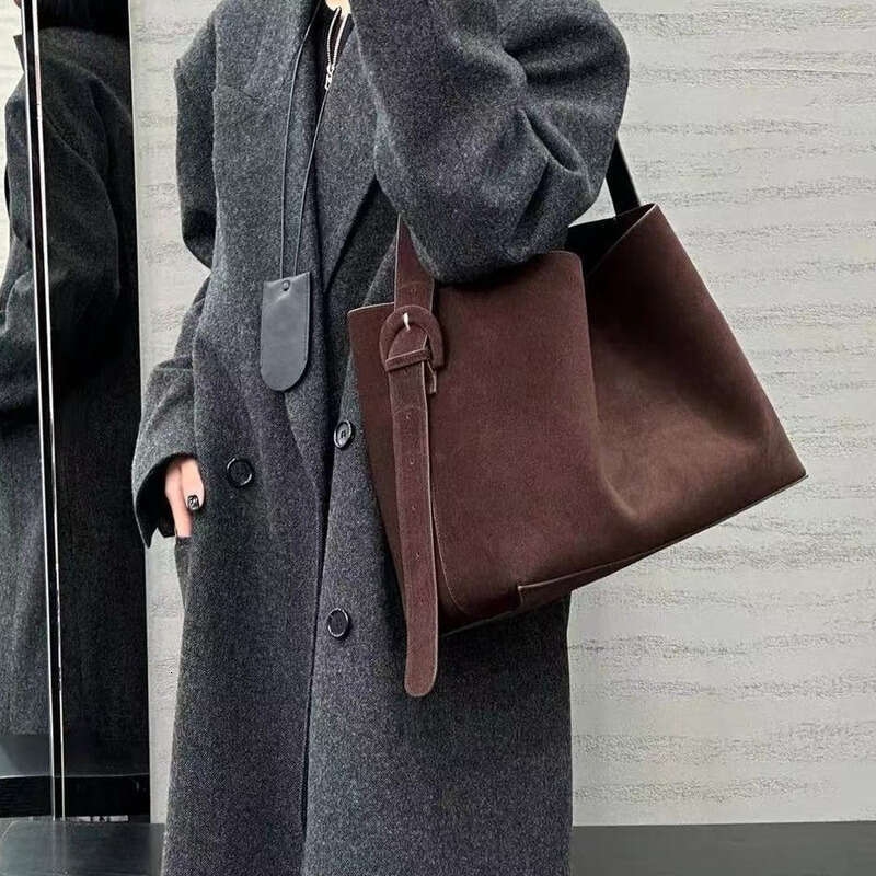 New Style High-Grade Genuine Leather Large-Capacity Fashionable Commuter Single Shoulder Tote Bag For Women Street Dressing